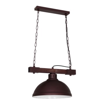 Chandelier on a chain HAKON 1xE27/60W/230V dark wood
