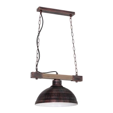 Chandelier on a chain HAKON 1xE27/60W/230V natural wood