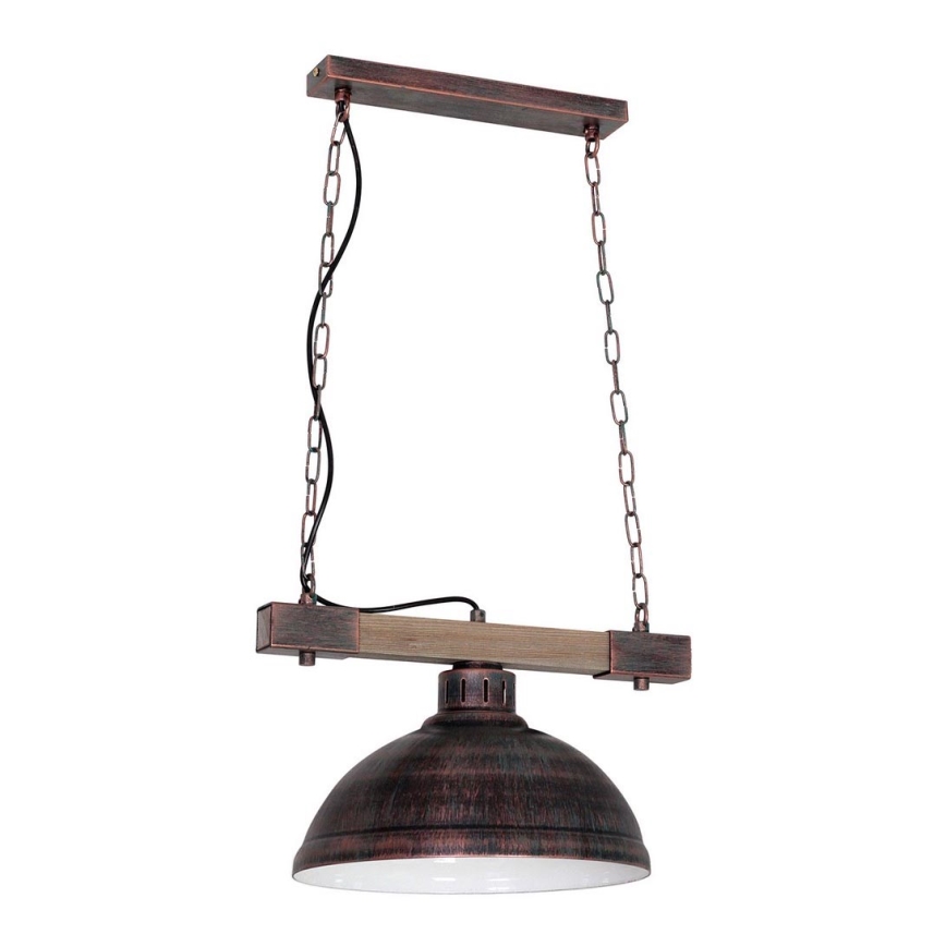 Chandelier on a chain HAKON 1xE27/60W/230V natural wood