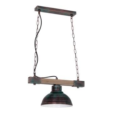 Chandelier on a chain HAKON 1xE27/60W/230V pine/patina