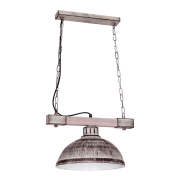 Chandelier on a chain HAKON 1xE27/60W/230V white wood