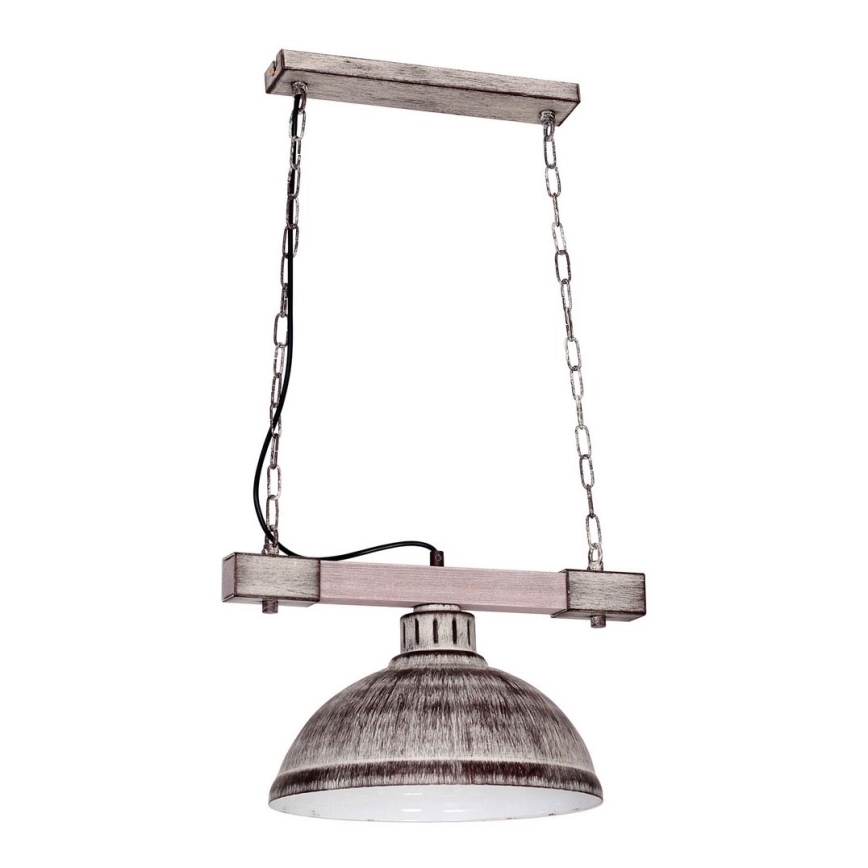 Chandelier on a chain HAKON 1xE27/60W/230V white wood