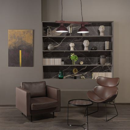 Chandelier on a chain HAKON 2xE27/60W/230V pine