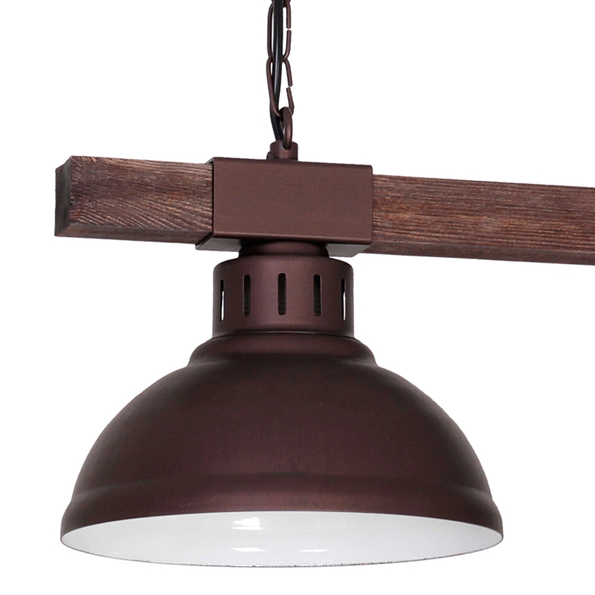 Chandelier on a chain HAKON 2xE27/60W/230V pine