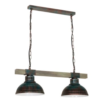 Chandelier on a chain HAKON 2xE27/60W/230V patina