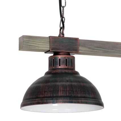 Chandelier on a chain HAKON 2xE27/60W/230V patina