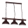 Chandelier on a chain HAKON 3xE27/60W/230V dark