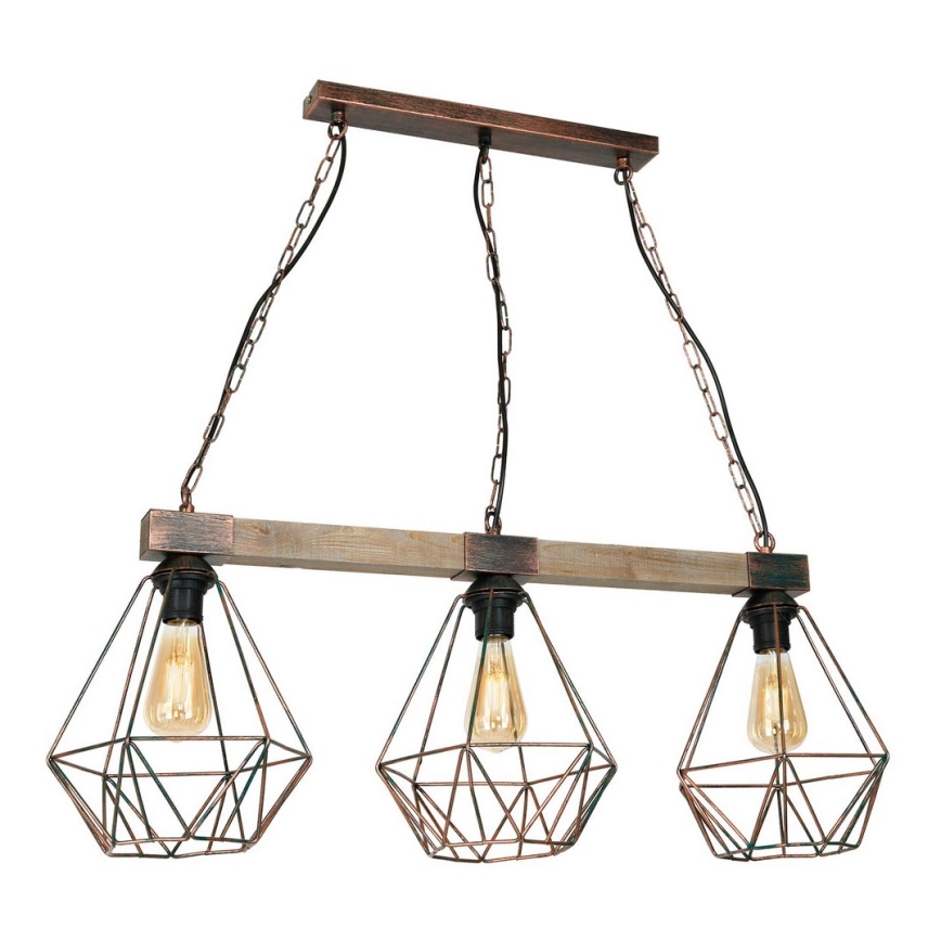 Chandelier on a chain HAKON 3xE27/60W/230V