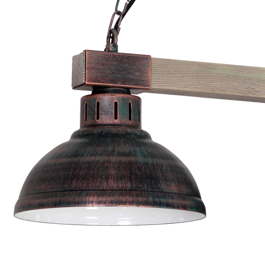 Chandelier on a chain HAKON 3xE27/60W/230V patina