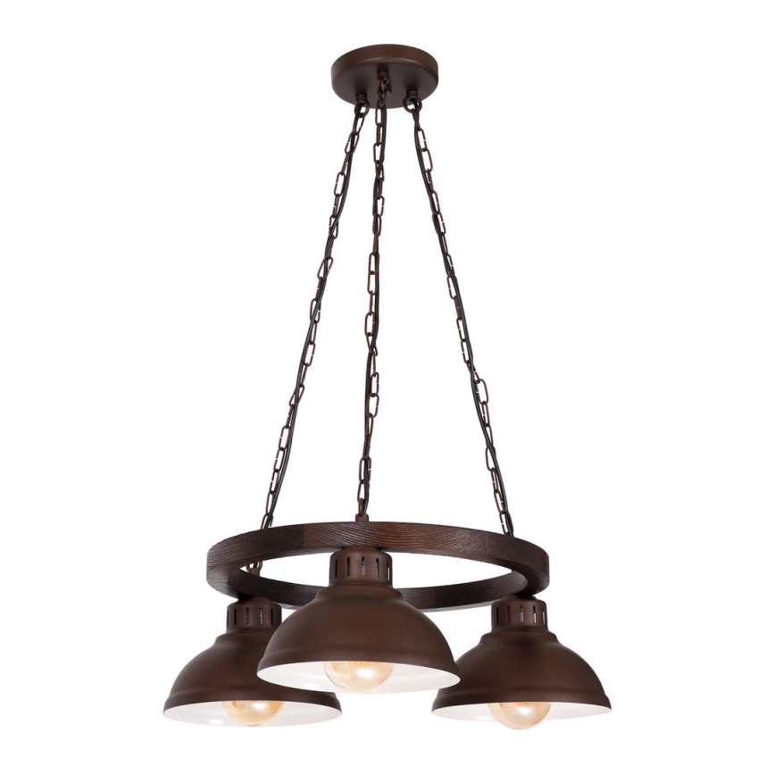 Chandelier on a chain HAKON ROUND 3xE27/60W/230V dark