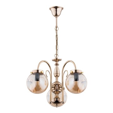 Chandelier on a chain HERO 3xE14/40W/230V gold