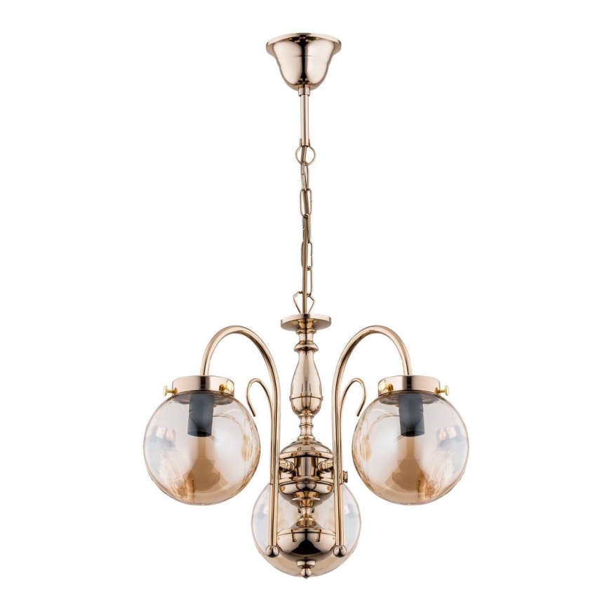 Chandelier on a chain HERO 3xE14/40W/230V gold