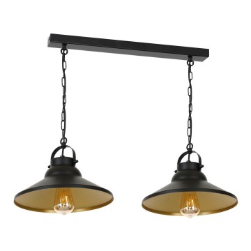 Chandelier on a chain IRON 2xE27/60W/230V