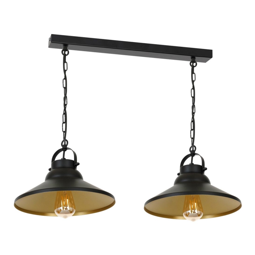 Chandelier on a chain IRON 2xE27/60W/230V
