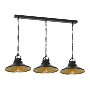 Chandelier on a chain IRON 3xE27/60W/230V
