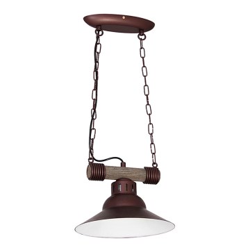 Chandelier on a chain JOSE 1xE27/60W/230V pine