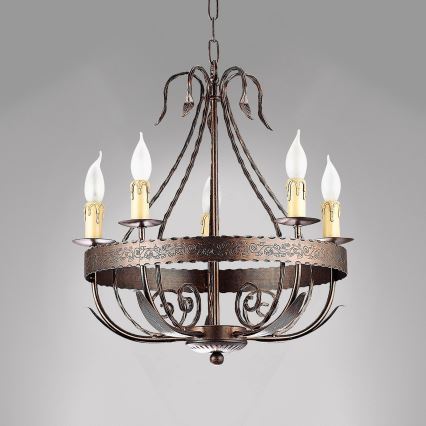 Chandelier on a chain LOARA 10xE14/60W/230V