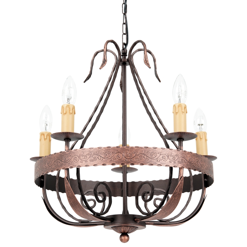 Chandelier on a chain LOARA 5xE14/60W/230V