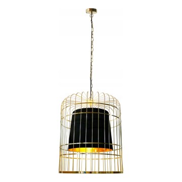 Chandelier on a chain LONGIS 2xE27/60W/230V d. 60 cm gold/black