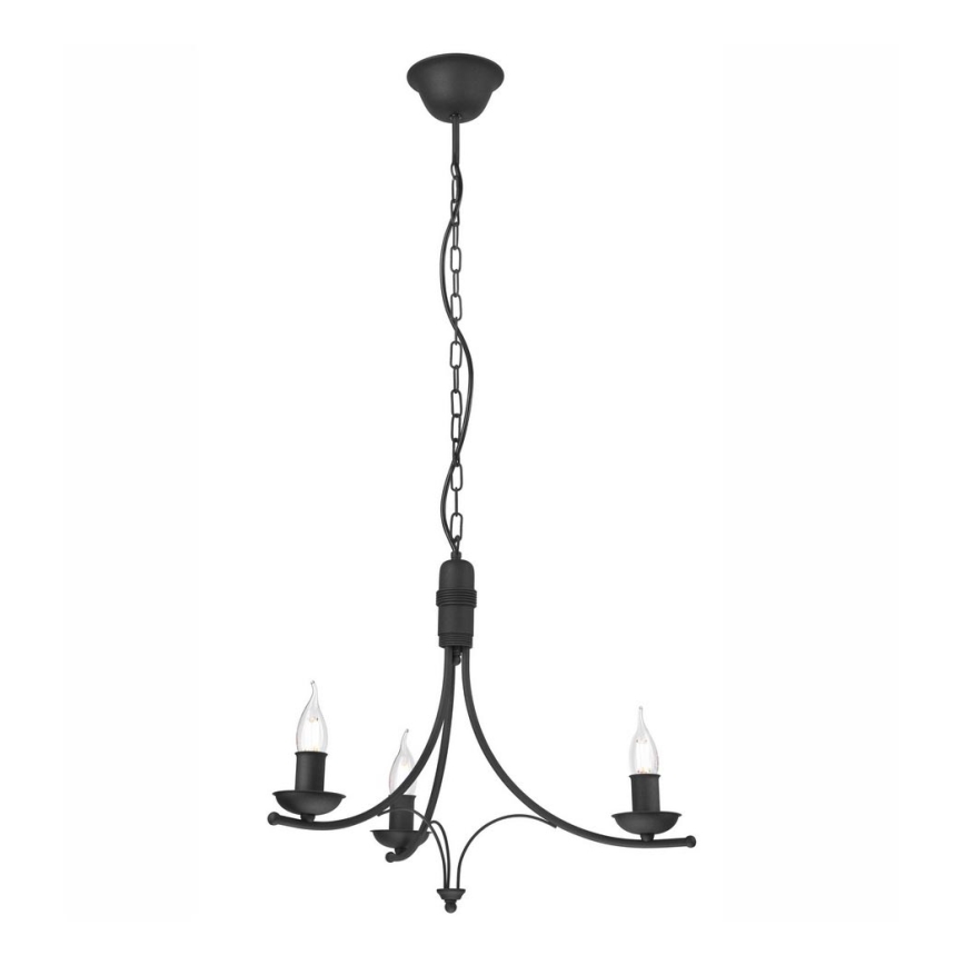 Chandelier on a chain LUCY 3xE14/60W/230V black
