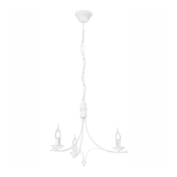 Chandelier on a chain LUCY 3xE14/60W/230V white