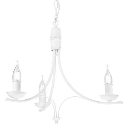 Chandelier on a chain LUCY 3xE14/60W/230V white