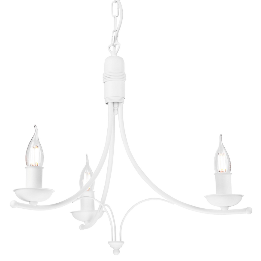 Chandelier on a chain LUCY 3xE14/60W/230V white