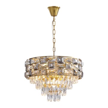 Chandelier on a chain LUXURIA 9xE14/40W/230V gold