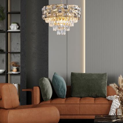 Chandelier on a chain LUXURIA 9xE14/40W/230V gold