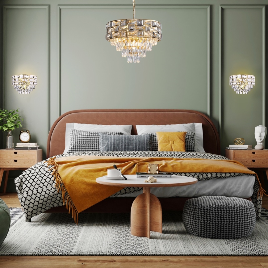 Chandelier on a chain LUXURIA 9xE14/40W/230V gold