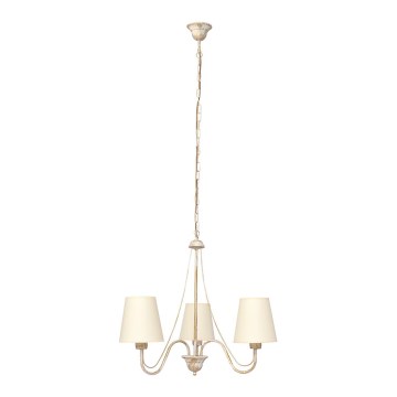Chandelier on a chain MALBO 3xE27/15W/230V beige