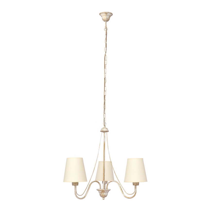 Chandelier on a chain MALBO 3xE27/15W/230V beige