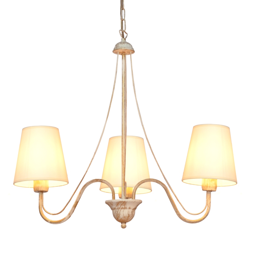 Chandelier on a chain MALBO 3xE27/15W/230V beige