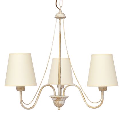 Chandelier on a chain MALBO 3xE27/15W/230V beige