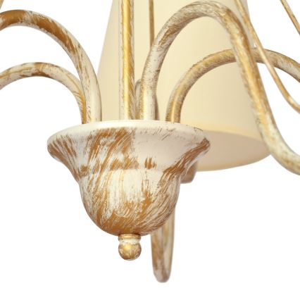 Chandelier on a chain MALBO 3xE27/15W/230V beige