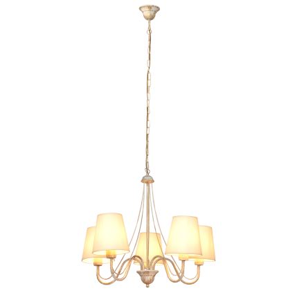 Chandelier on a chain MALBO 5xE27/15W/230V beige