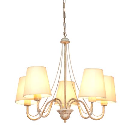 Chandelier on a chain MALBO 5xE27/15W/230V beige