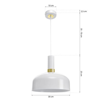Chandelier on a chain MALMO 1xE27/60W/230V