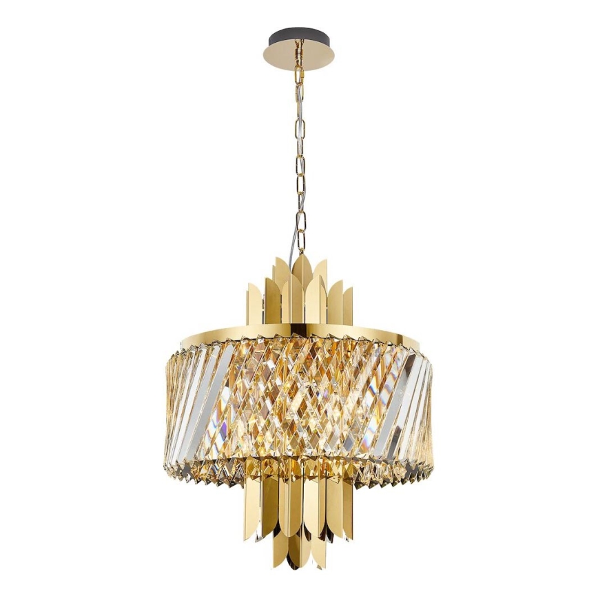Chandelier on a chain MARGOT 6xE14/40W/230V d. 43 cm gold