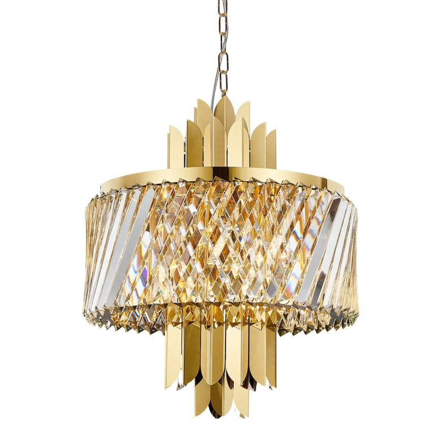 Chandelier on a chain MARGOT 6xE14/40W/230V d. 43 cm gold