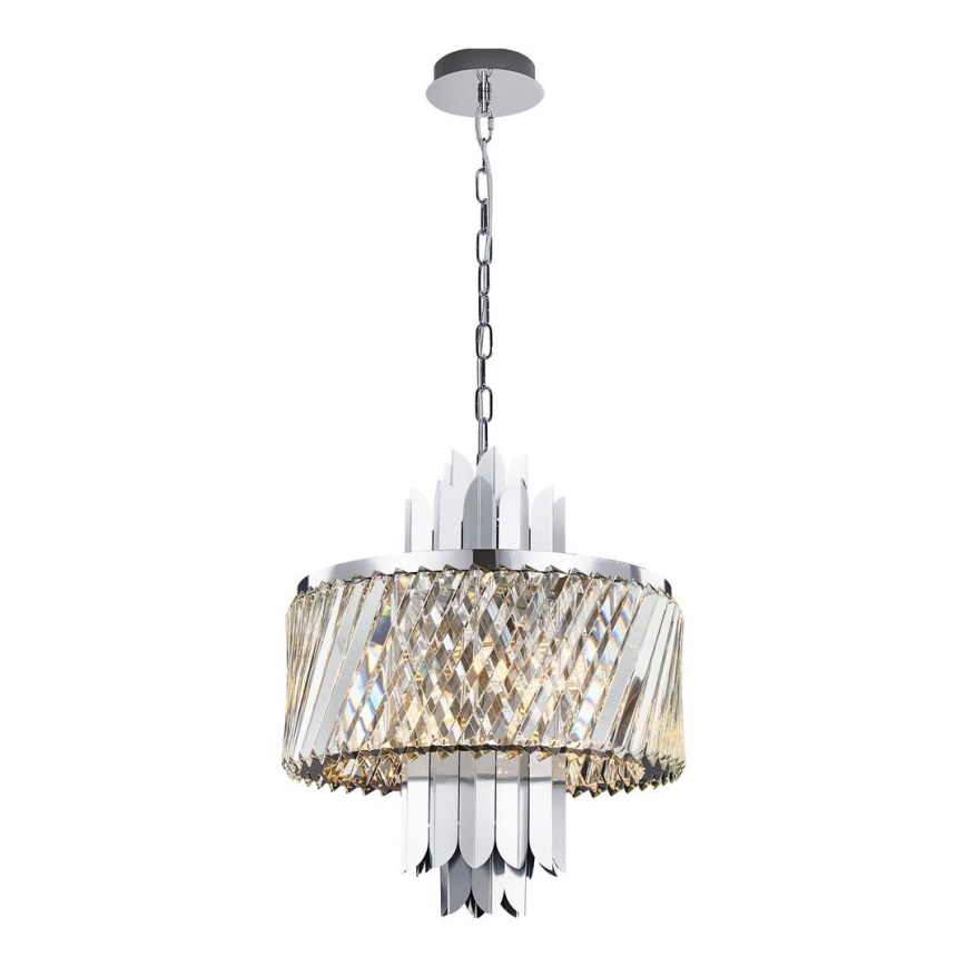 Chandelier on a chain MARGOT 6xE14/40W/230V matte chrome