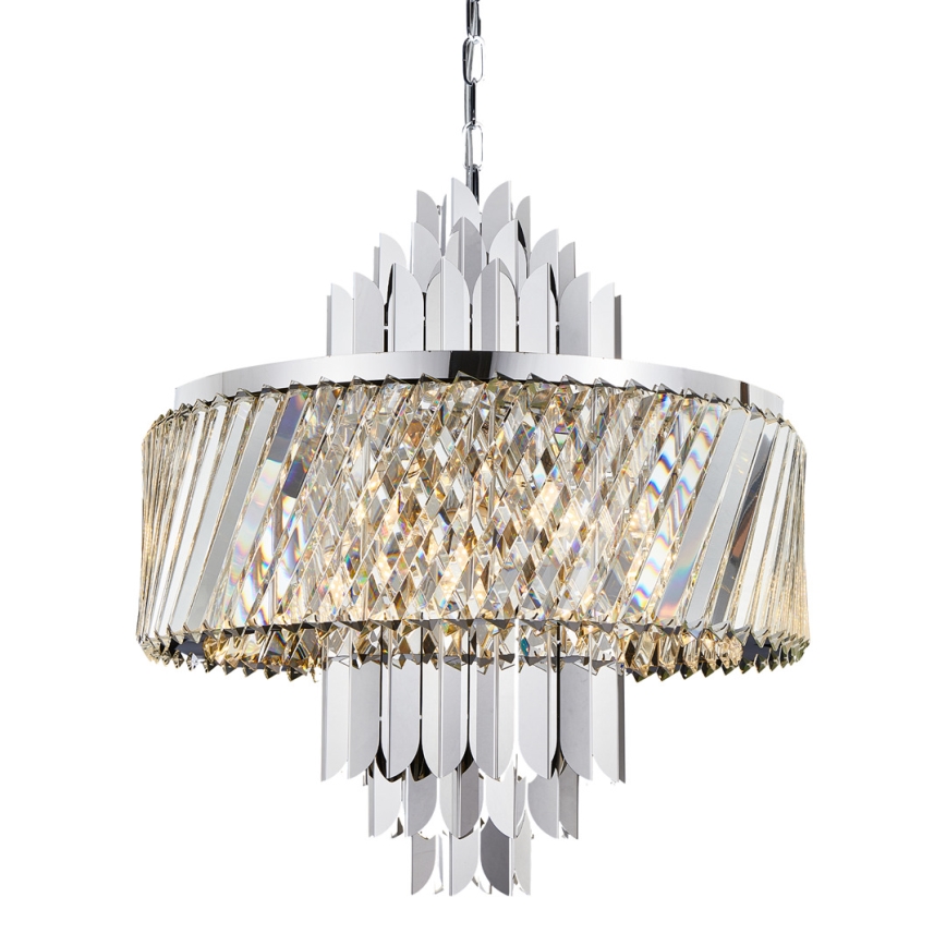 Chandelier on a chain MARGOT 9xE14/40W/230V matte chrome