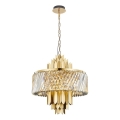 Chandelier on a chain MARGOT 9xE14/40W/230V d. 55 cm gold