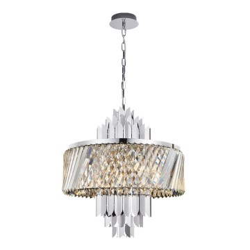 Chandelier on a chain MARGOT 9xE14/40W/230V matte chrome