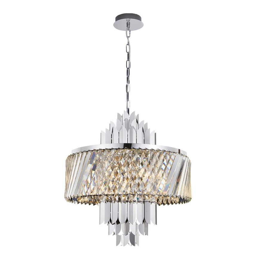 Chandelier on a chain MARGOT 9xE14/40W/230V matte chrome