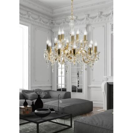 Chandelier on a chain MARIA TERESA 15xE14/40W/230V