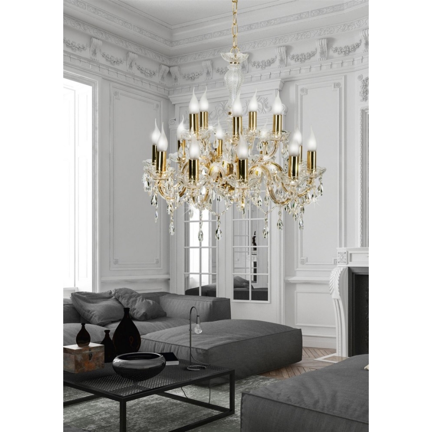 Chandelier on a chain MARIA TERESA 15xE14/40W/230V