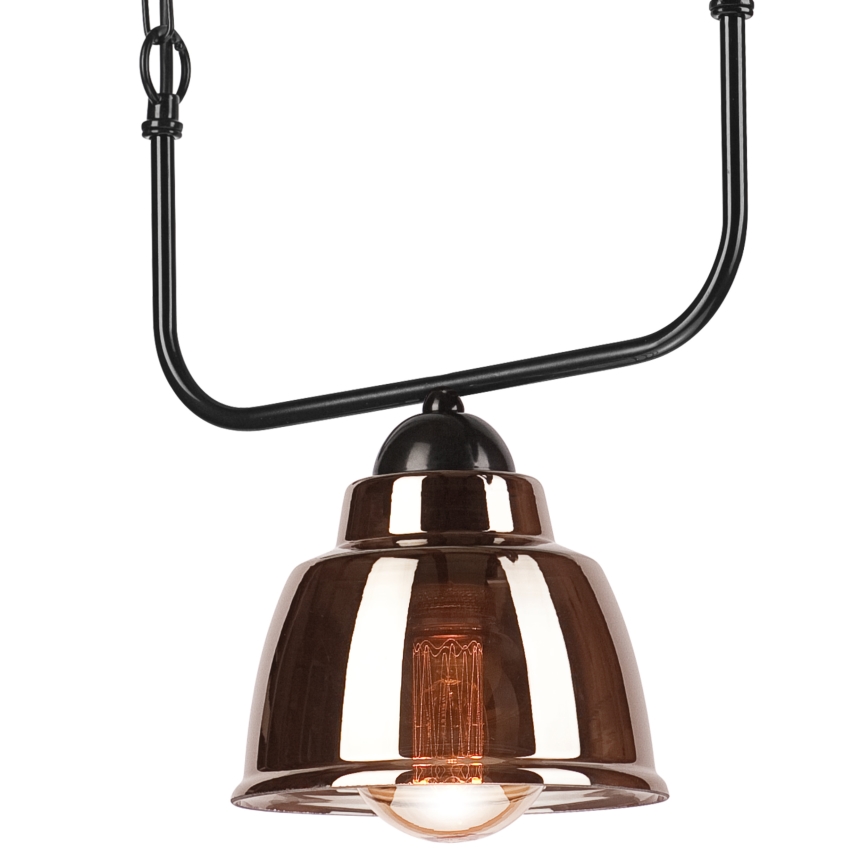Chandelier on a chain MARIO 1xE27/60W/230V brass