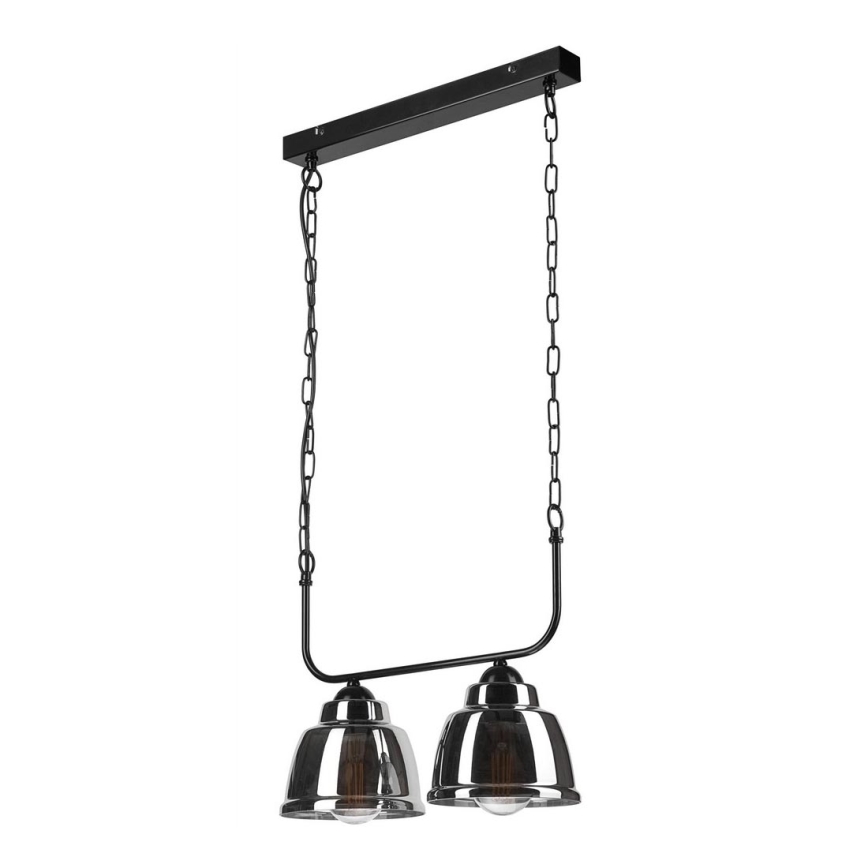 Chandelier on a chain MARIO 2xE27/60W/230V chrome
