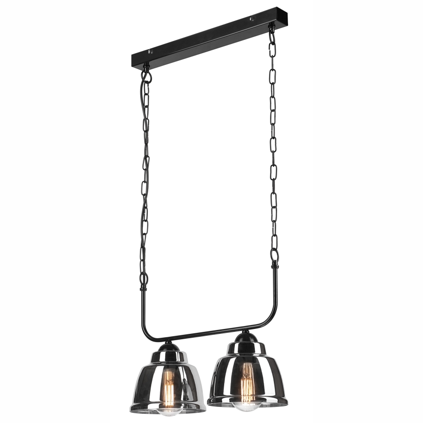 Chandelier on a chain MARIO 2xE27/60W/230V chrome